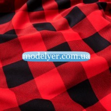 Ткань Французский трикотаж клетка